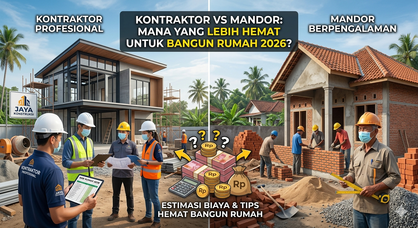 Kontraktor vs Mandor: Mana yang Lebih Hemat untuk Bangun Rumah 2026?