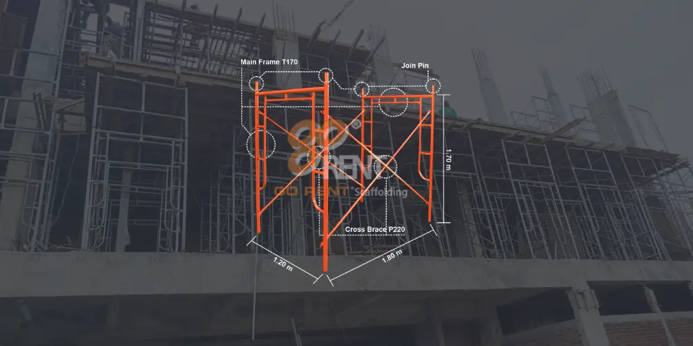 Ukuran Standar Scaffolding Frame yang Dipakai Tukang di Proyek Bangunan